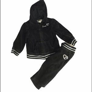 Children’s place black two piece velvet 12…
